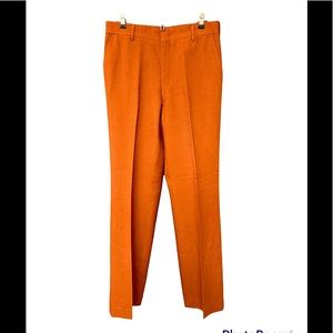 VTG Unbranded Orange Polyester Knit Pants for Women